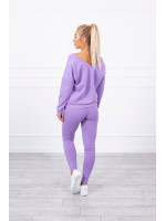Laisvalaikio kostiumėlis su panteros dekoracija (Violetinė)