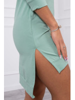 Suknelė su spalvinga aplikacija (Tamsi) (Mėtos)