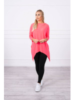 Bliuzonas su dviračio dekoracija nugaroje (Neoninė rožinė)