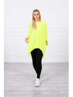 Bliuzonas su dviračio dekoracija nugaroje (Neoninė geltona)