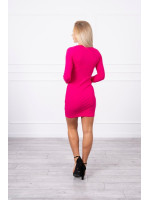 Suknelė su dekoratyvinėm sagutėm (Fuksijos)