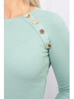 Suknelė su dekoratyvinėm sagutėm (Tamsi) (Mėtos)