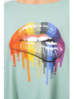 Palaidinė su 3/4 rankovėmis „Kiss“ (Tamsi mėtos)