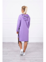 Suknelė su gobtuvu ir print (Violetinė)