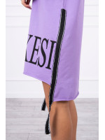Suknelė su gobtuvu ir print (Violetinė)