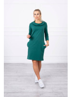 Suknelė su gobtuvu ir kišenėmis (Žalia)