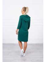 Suknelė su gobtuvu ir kišenėmis (Žalia)