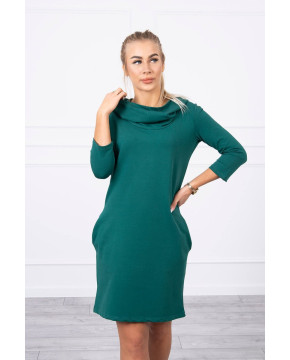 Suknelė su gobtuvu ir kišenėmis (Žalia) Suknelė su gobtuvu ir kišenėmis (Žalia)