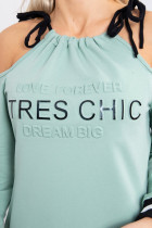 Suknelė su užrašu „Tres Chic“ (Tamsi mėtos)