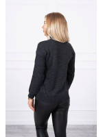 Vilnonis megztinis su aukštu kaklu (Grafito)