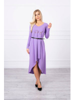 Suknelė su dekoratyvinėmis belt ir an užrašu (Violetinė)