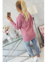 Bliuzonas su gobtuvu ir užtrauktuku „Oversize“ (Tamsi rožinė)