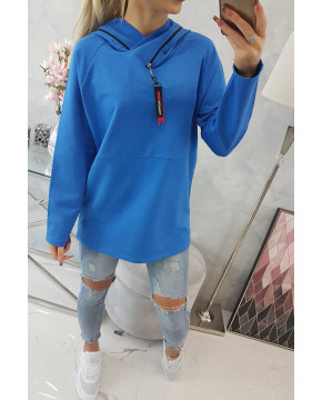 Bliuzonas su gobtuvu ir užtrauktuku „Oversize“ (Mėlyna) Bliuzonas su gobtuvu ir užtrauktuku „Oversize“ (Mėlyna)