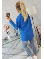 Bliuzonas su gobtuvu ir užtrauktuku „Oversize“ (Mėlyna)