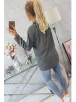 Bliuzonas su gobtuvu ir užtrauktuku „Oversize“ (Grafito)