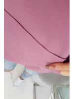 Bliuzonas su ilgesne nugara ir gobtuvu (Tamsi rožinė)