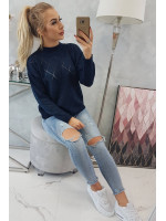 Šiltas raštuotas megztinis su 70% vilnos (Juoda)