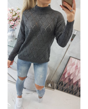 Šiltas raštuotas megztinis su 70% vilnos (Grafito) Šiltas raštuotas megztinis su 70% vilnos (Grafito)