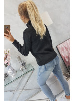 Megztinis su aukšta apykakle (Grafito)