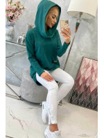 Bliuzonas su ilgesne nugara ir gobtuvu (Žalia)