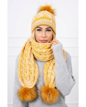 Moteriškas kepurės ir šaliko komplektas K122 (Garstyčių)