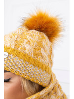 Moteriškas kepurės ir šaliko komplektas K122 (Garstyčių)