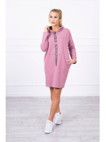 Suknelė su juostele priekyje (Tamsi rožinė)