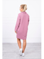 Suknelė su juostele priekyje (Tamsi rožinė)