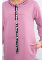 Suknelė su juostele priekyje (Tamsi rožinė)