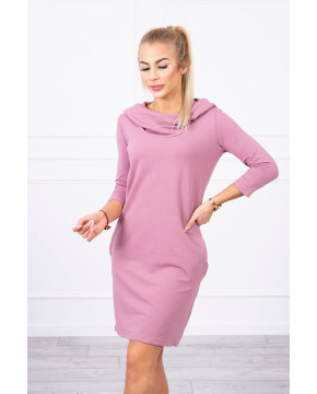 Suknelė su gobtuvu ir kišenėmis (Tamsi) (Rožinė) Suknelė su gobtuvu ir kišenėmis (Tamsi) (Rožinė)