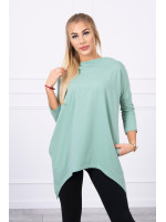 Bliuzonas su dviračio dekoracija nugaroje (Tamsi mėtos)