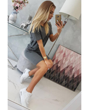 Sportinis palaidinės ir šortų komplektas (Tamsiai pilkos spalvos) Sportinis palaidinės ir šortų komplektas (Tamsiai pilkos spalvos)