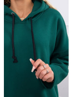 Suknelė su gobtuvu ir skeltukais šonuose (Žalia)