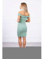 Žavinga suknelė su stilingomis raukšlėmis (Tamsi) (Mėtos)