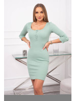 Suknelė su iškirpte ir su sagutėm (Tamsi) (Mėtos)