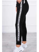 Dviejų dalių kostiumėlis su juostelėmis (Juoda)