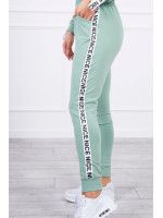 Dviejų dalių kostiumėlis su juostelėmis (Tamsi mėtos)