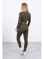 Dviejų dalių kostiumėlis su juostelėmis (Chaki)