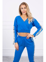 Dviejų dalių kostiumėlis su juostelėmis (Mėlyna)