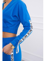 Dviejų dalių kostiumėlis su juostelėmis (Mėlyna)