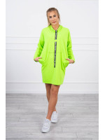 Suknelė su juostele priekyje (Žalia neoninė)