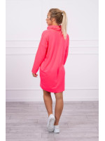 Suknelė su juostele priekyje (Rožinė neoninė)