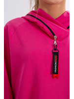 Bliuzonas su gobtuvu ir užtrauktuku „Oversize“ (Fuksijos)