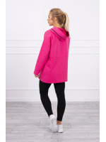 Bliuzonas su gobtuvu ir užtrauktuku „Oversize“ (Fuksijos)