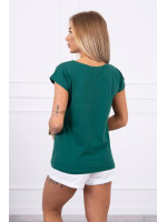 Palaidinė su paveikslėliu „Lips“ (Žalia)