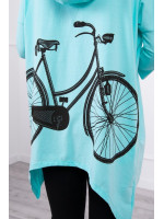 Bliuzonas su dviračio dekoracija nugaroje (Mėtos)