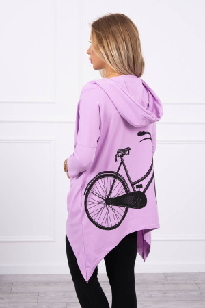 Bliuzonas su dviračio dekoracija nugaroje (Violetinė)
