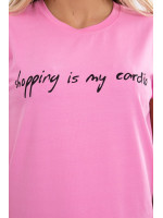 Palaidinė Shopping is my cardio (Šviesi) (Rožinė)