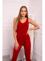 3 dalių laisvalaikio kostiumėlis (Raudonas)