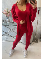 3 dalių laisvalaikio kostiumėlis (Raudonas)